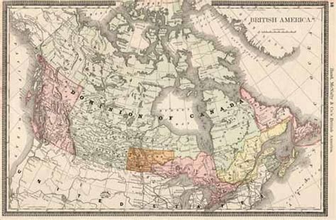 Dominion Of Canada 1890 Canadian History Vintage World Maps Map