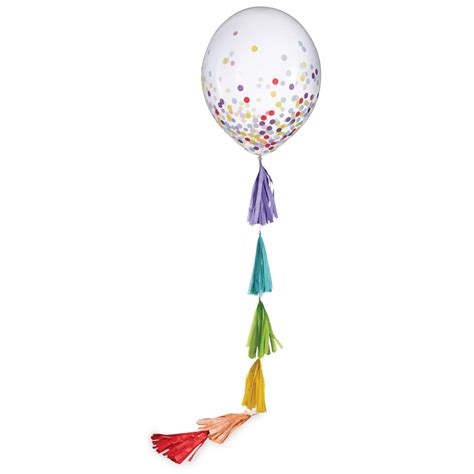 Amscan Rainbow Multi Tassel Balloon Tail Party City
