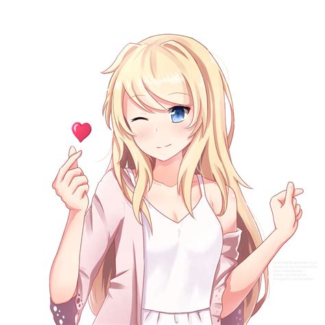 Share Anime Finger Heart In Cdgdbentre