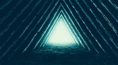 Hd Wallpaper Digital Art Artwork Cave Triangle Abstract Tunnel