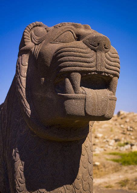 Massive Basalt Hittite Lion Carving The Ain Dara Temple Located