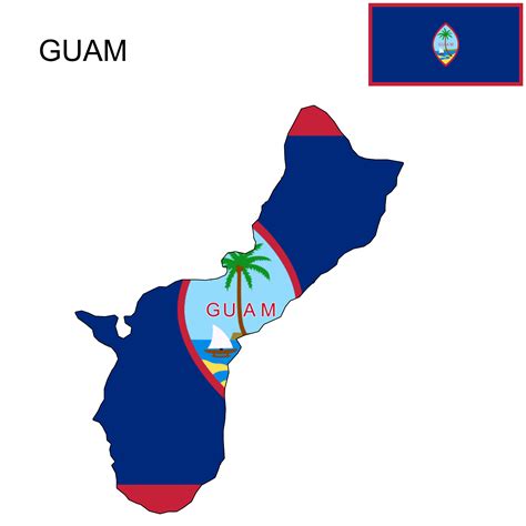 Guam Flag Map
