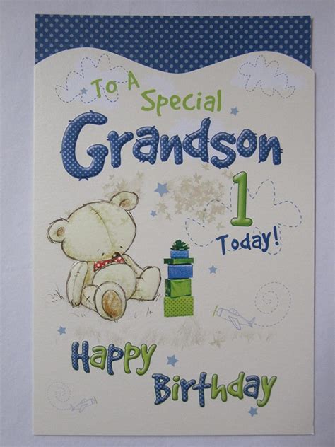 Wonderful Colourful To A Special Grandson 1 Today 1st Birthday Greeting