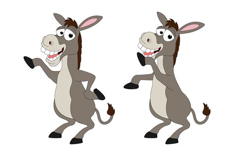 Cute Donkey Animal Cartoon Illustration Graphic By Curutdesign