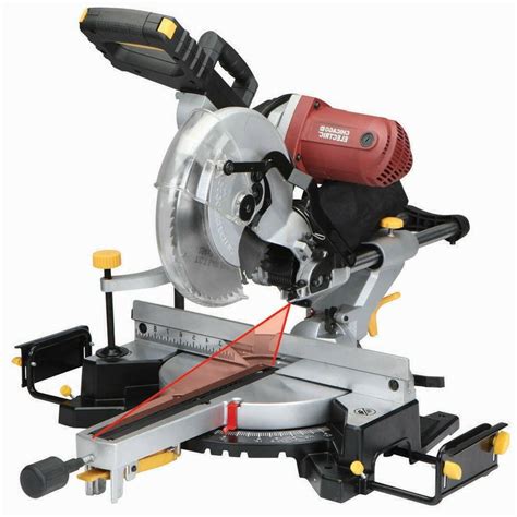 Chicago Electric Inch Sliding Compound Miter Saw With Laser Guide
