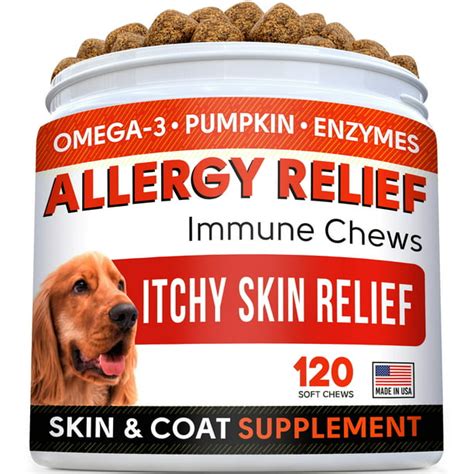 Allergy Relief Chews For Dogs With Omega 3 Itchy Skin Relief Immune