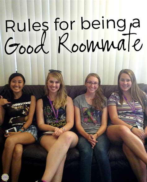 Take a look at tips for picking furniture for a college apartment. Rules for Being a Good Roommate | College roommate ...