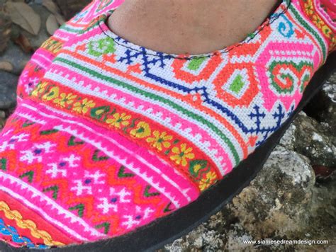 Bright Colorful Ballet Style Flats Shoes In Hmong Embroidery on Luulla