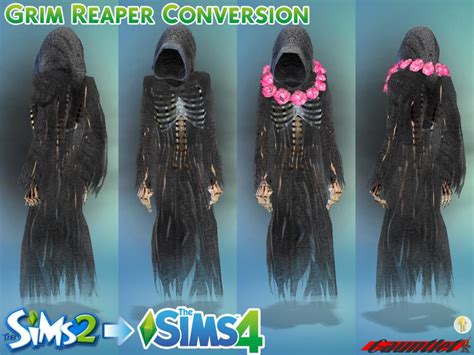 Sims Mods Grim Reaper Sims 4 Halloween Wreath Hair Wrap Dreadlocks
