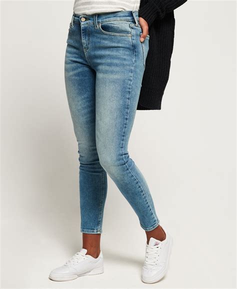 Superdry Super Vintage Skinny Mid Rise Jeans Womens Womens Jeans