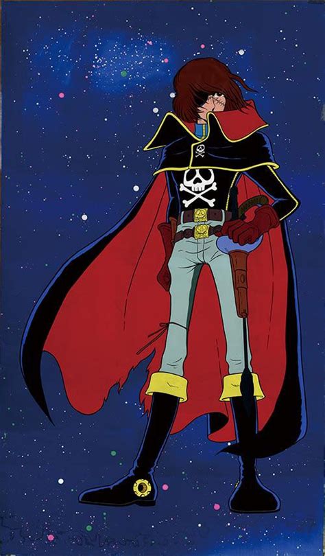 Space Pirate Captain Harlock Exhibit Cel Dessin Animé Dessins
