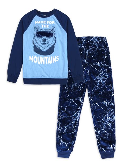 Jellifish Kids Boys Long Sleeve Top And Jogger Pants 2 Piece Pajama