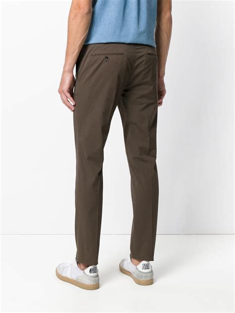 Pt01 Cotton Chino Trousers In Brown For Men Lyst