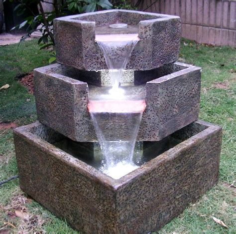 Cascadia Falls Electric Corner Fountain With Leds Contemporary