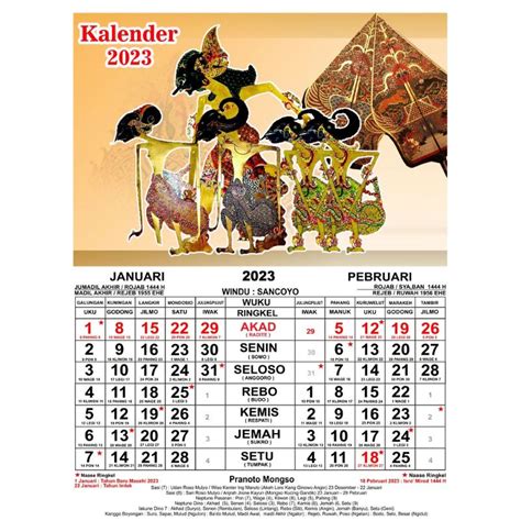 Kalender Jawa 2023 Lengkap Dengan Weton Dan Wuku Jaring Narasi Images