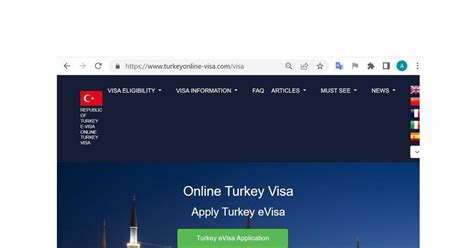 TURKEY Official Government Immigration Visa Application Online FOR