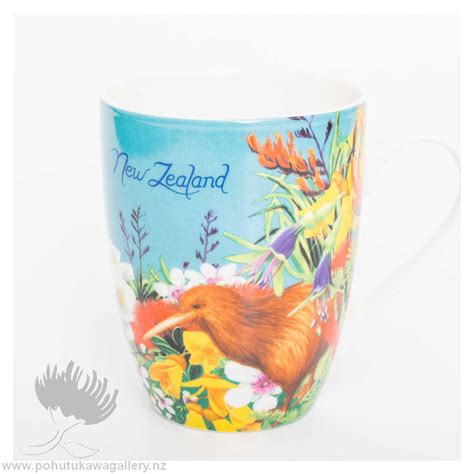 Our gift ideas are eco friendly, unique and are sure to enjoyed for years to come. Parrs NZ Coffee Mug - Kiwi Flower Blue - Pohutukawa Gallery