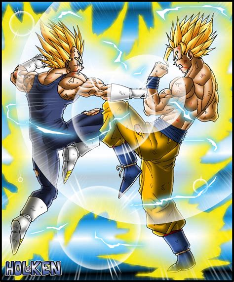 Majin Vegeta VS Goku By DBZwarrior On DeviantArt