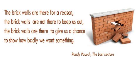 The Brick Walls Are There For A Reason The Brick Walls Are Not There