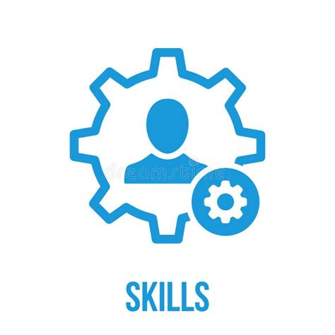 Skills Icon With Settings Sign Skills Icon And Customize Setup