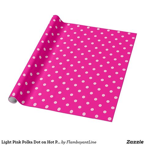 Light Pink Polka Dot On Hot Pink Large Space Wrapping Paper In 2021 Pink Polka