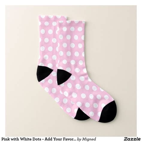 Pink With White Dots Add Your Favorite Colors Socks