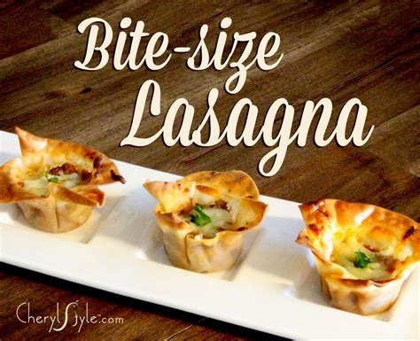 An open house graduation party begs for cool finger food. Graduation Party Bite-Sized Lasagna: because no one can ...