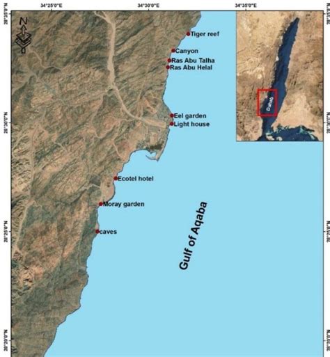 Maps Of The Southern Sinai Peninsula Showing The Locations Of The