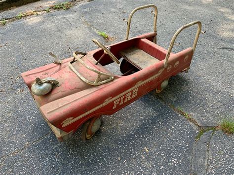 Vintage Murray Pedal Car Fire Truck Ebay