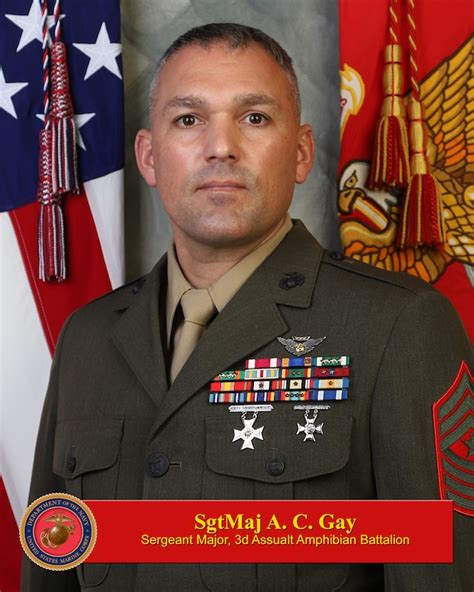 Sgtmaj A C Gay 1st Marine Division Biography