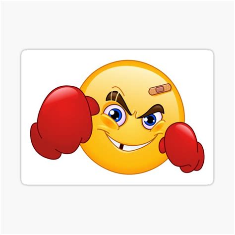 Boxer Emoji Sticker For Sale By Dusicap Redbubble