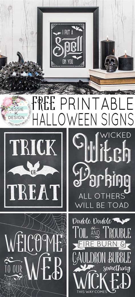 Free Halloween Chalkboard Printables Printable Templates