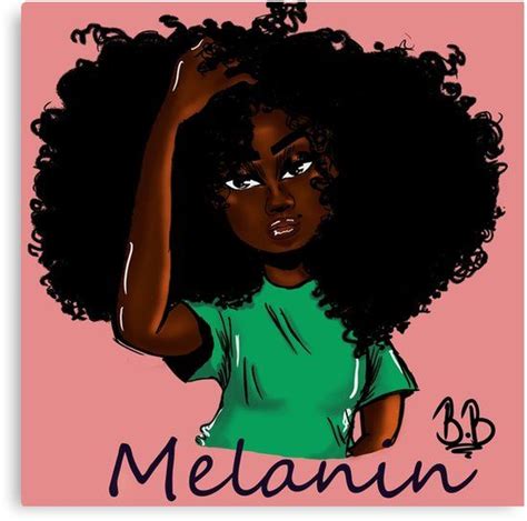 melanin canvas print by bribenjamin725 black girl cartoon black girl magic art drawings of