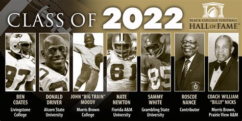 Black College Football Hall Of Fame Class Of 2022