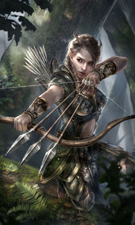 Elfe Archère Fantasy Warrior Fantasy Girl Chica Fantasy Heroic