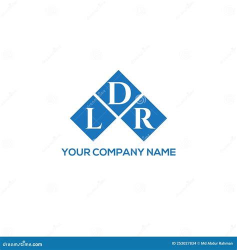Ldr Letter Logo Design On Black Background Ldr Creative Initials