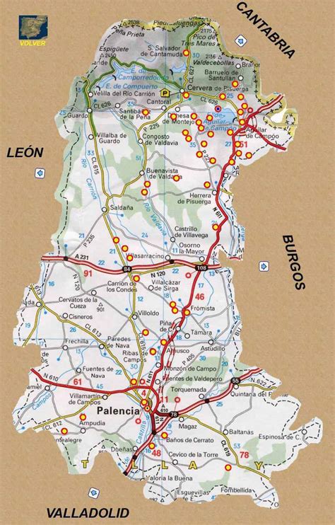 Rutas Romanicas Por La Provincia De Palencia Agarcia Omedes Mapa De