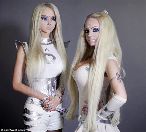 Oh Really Living Barbie Doll Valeria Lukyanova Meets Her Twin Double