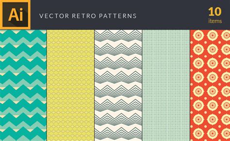 Colorful Retro Patterns Free Vector Pack Designious
