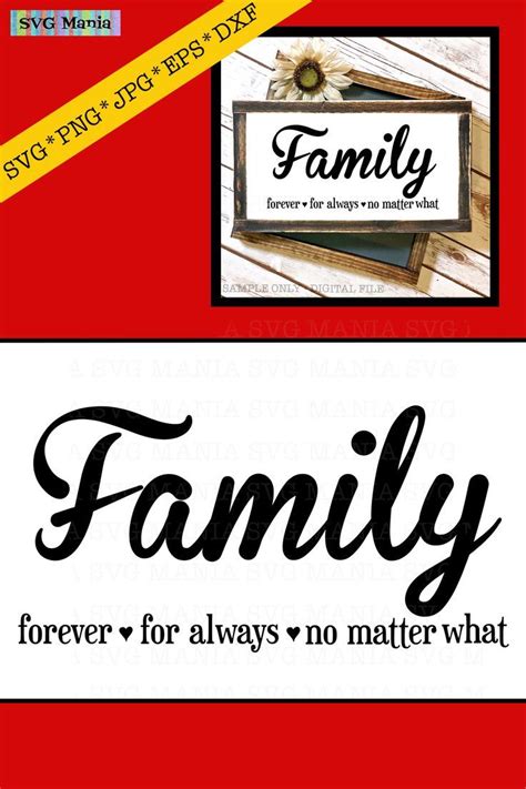 Family Forever SVG File, Family Quote SVG File for Wood ...