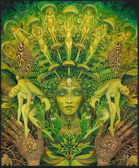 Sage Goddess 11x14 Poster Print Pagan Mythology Psychedelic Bohemian Gypsy Goddess Art Prints