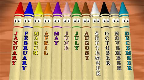 Calendar Crayons Teach Months of the Year - YouMustSeeThisVideo.com