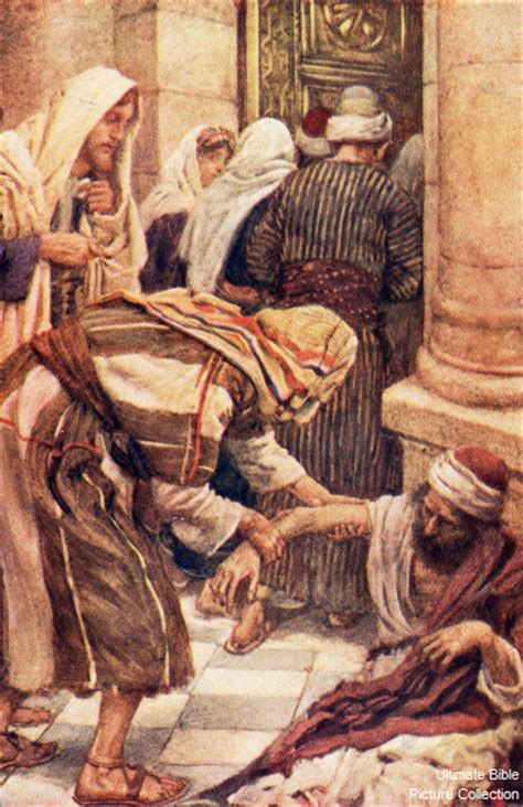 Acts 3 Bible Pictures Peter Heals The Lame Man At The Gate