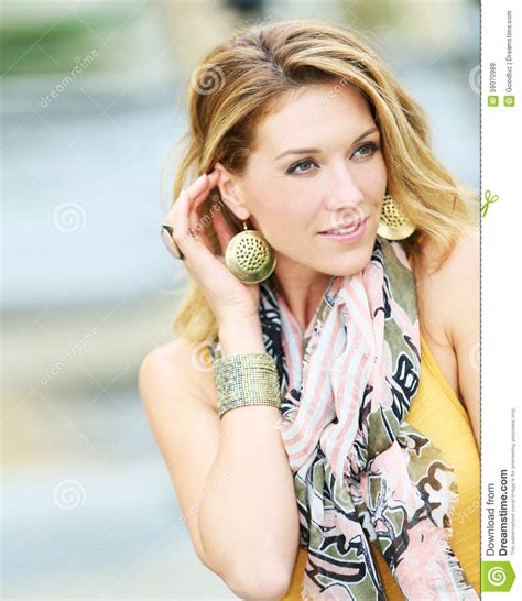 Woman Fashion Model Of Summer Season Stock Photo Image Of Portrait