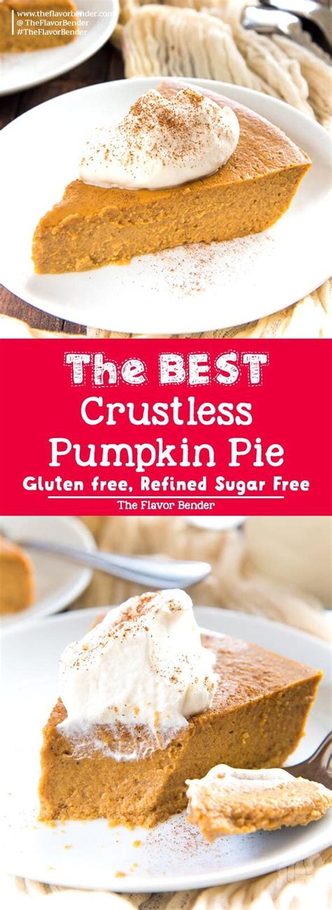 The Best Crustless Pumpkin Pie The Flavor Bender