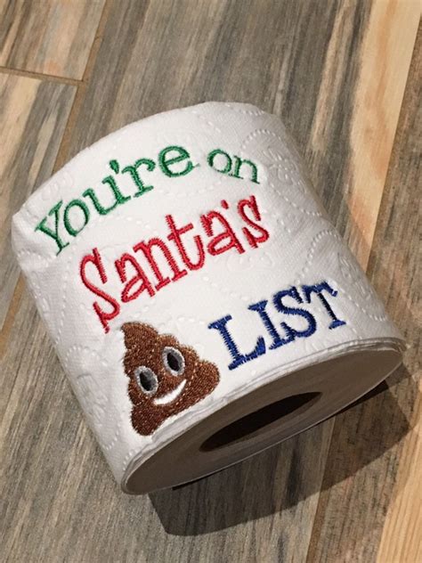 Embroidered Toilet Paper Gag Gift Holiday Decoration Etsy