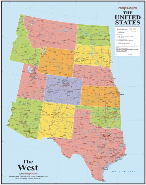 Map Of Western States Map Of The Usa With State Names