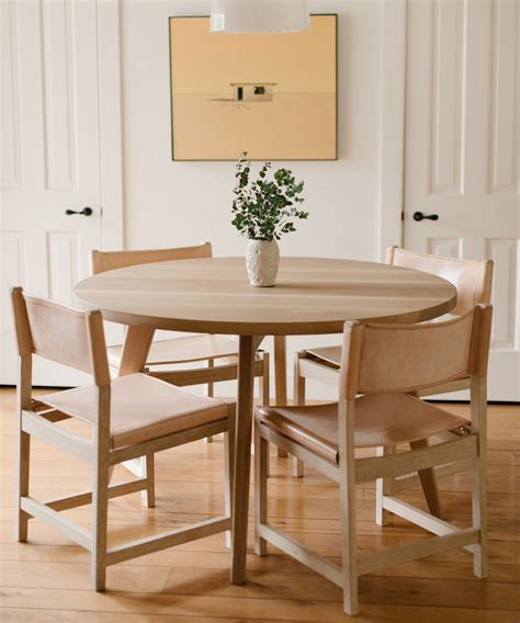 Round Dining Table Natural Jenni Kayne In Round Dining Table Minimalist Dining Room