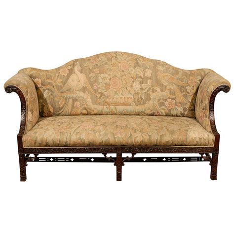 Chippendale Style Mahogany Camelback Sofa Ca 1890 At 1stdibs