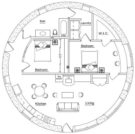 33′ 10m Roundhouse 2 Bedroom Round House Plans Round House
